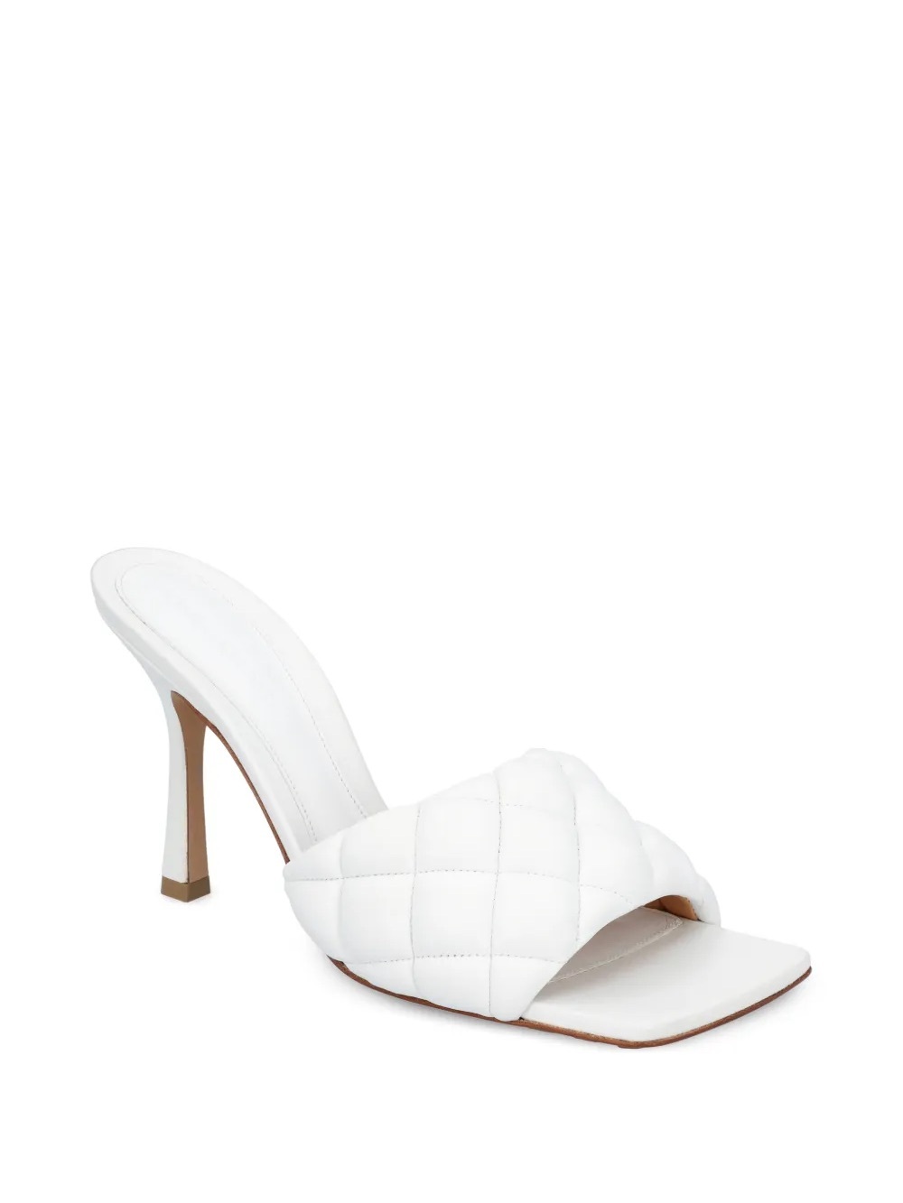 Bottega veneta padded stretch mule white 37